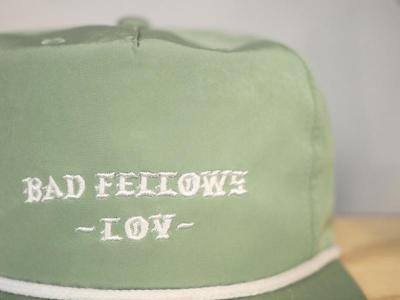 【GRINDLODGE x LOV】BADFELLOWS刺繍CAP(CYPRESS/WHT)