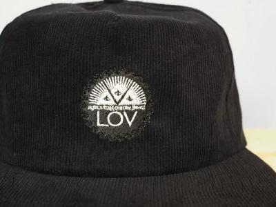 【GRINDLODGE x LOV】SAW LOV刺繍CORDUROY CAP(BLK/WHT)