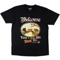 【WELCOME/ウェルカム】FRIENDS GARMENT-DYED TEE - BLACK