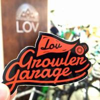 【LOV/ロブ】 GROWLER GARAGE LOGO STICKER(ORANGE)